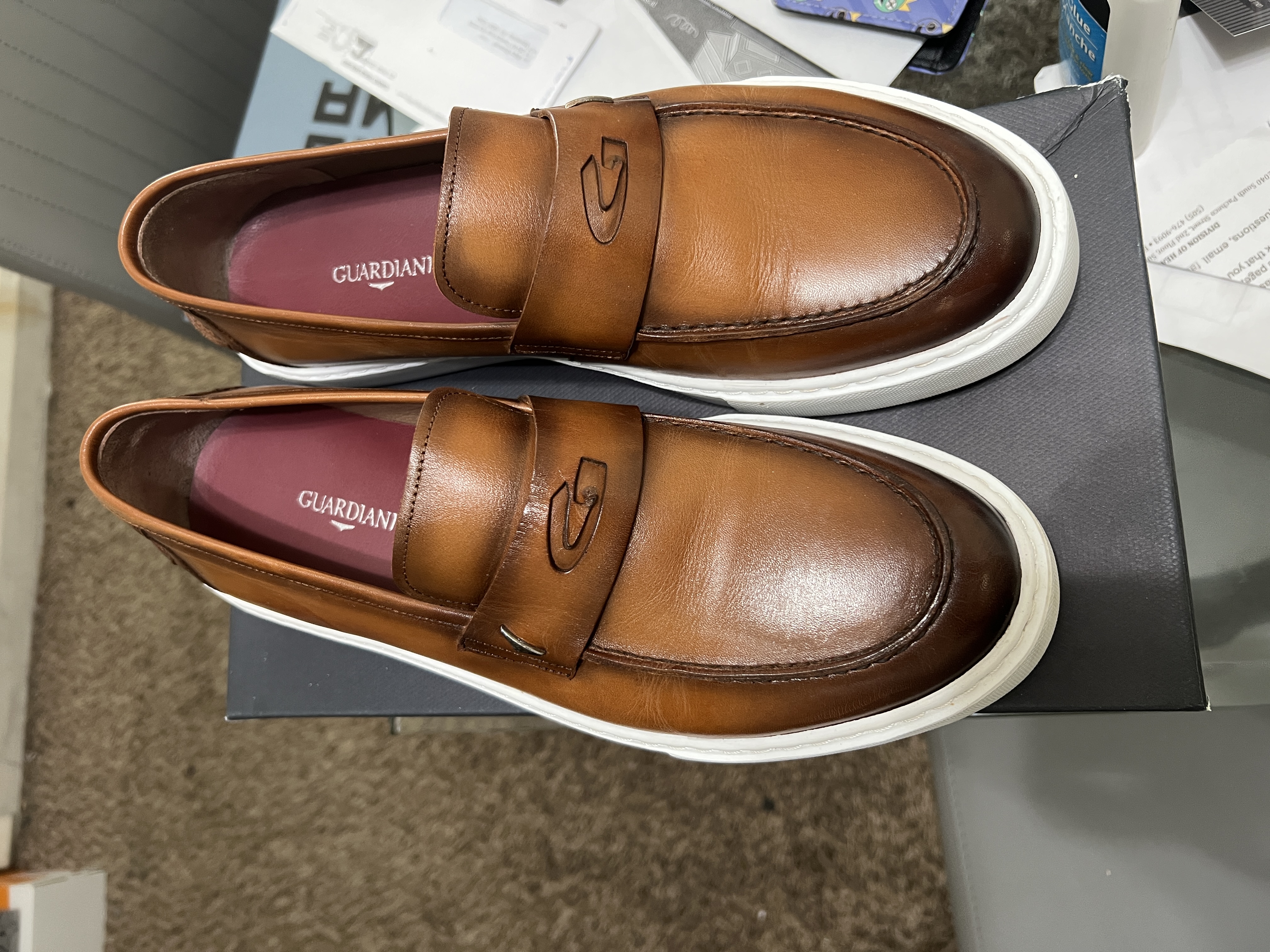 Alberto Guardiani Men’s Tan Loafers – US Size 10