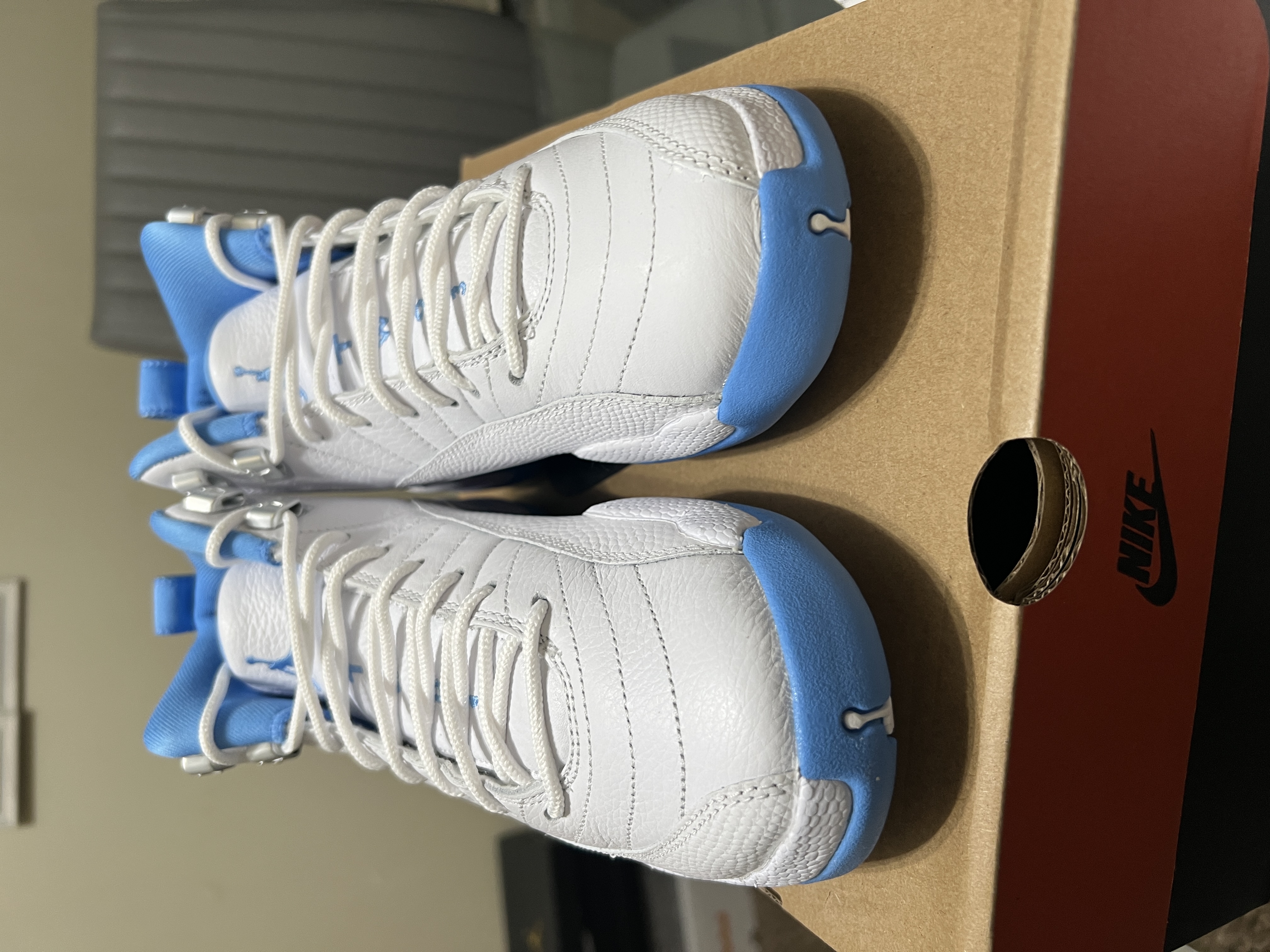 Air Jordan 12 Retro – Size 6.5Y – White/Blue – Brand New